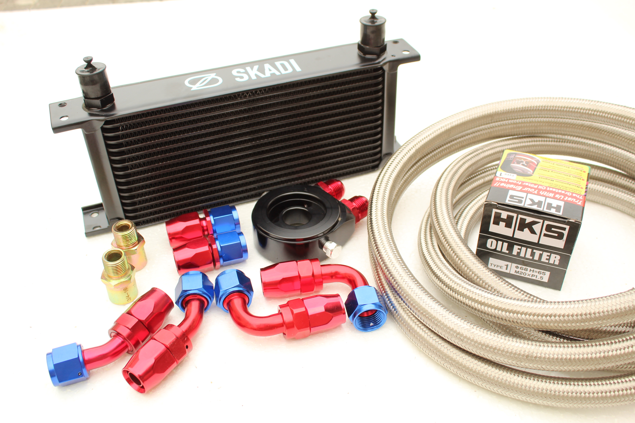 Performance 16 Row Oil Cooler Kit + HKS Filter for Nissan S13,S14,S15 SR20DET, 200sx