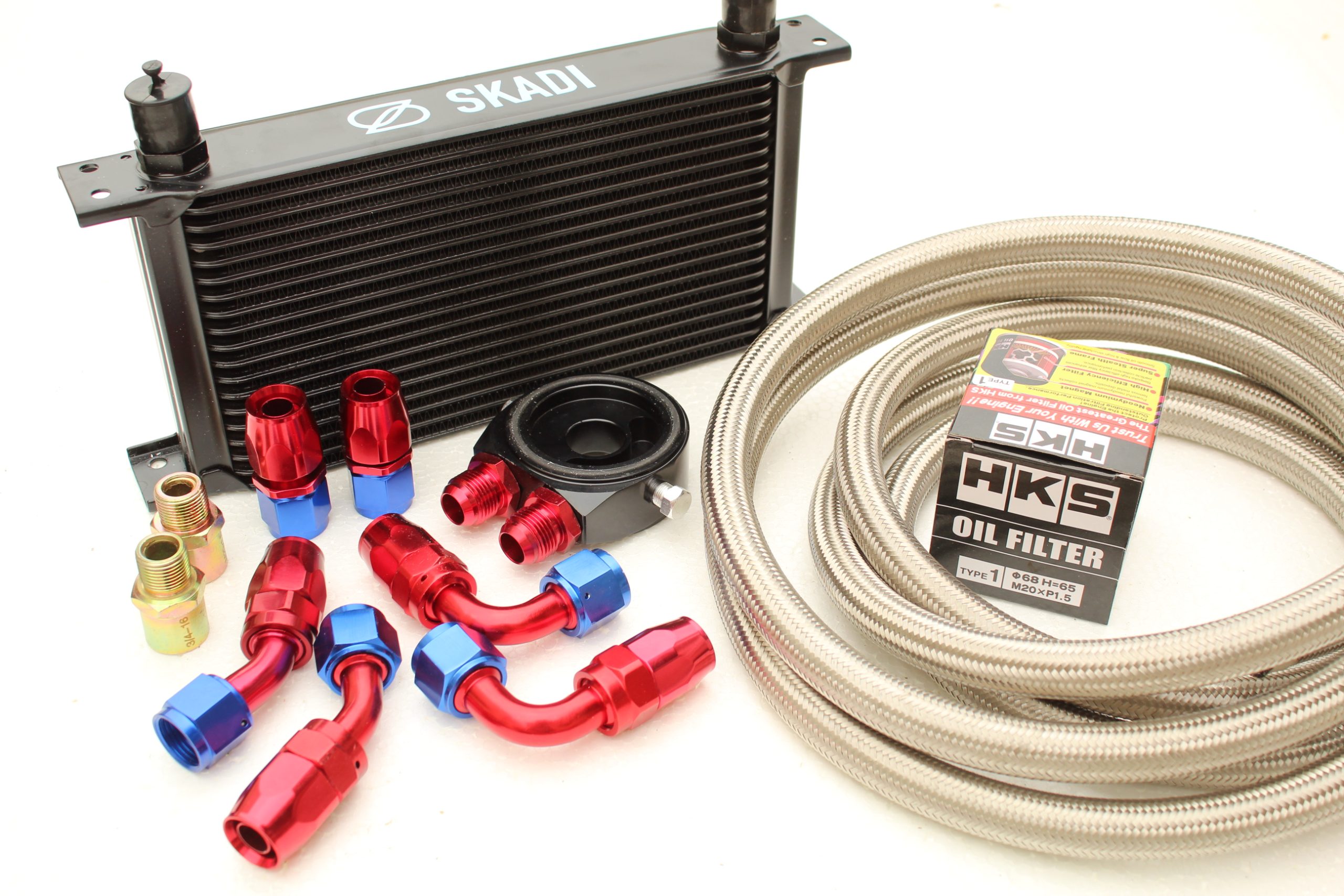 Performance 19 Row Oil Cooler Kit + HKS Filter for Nissan S13,S14,S15 SR20DET, 200sx