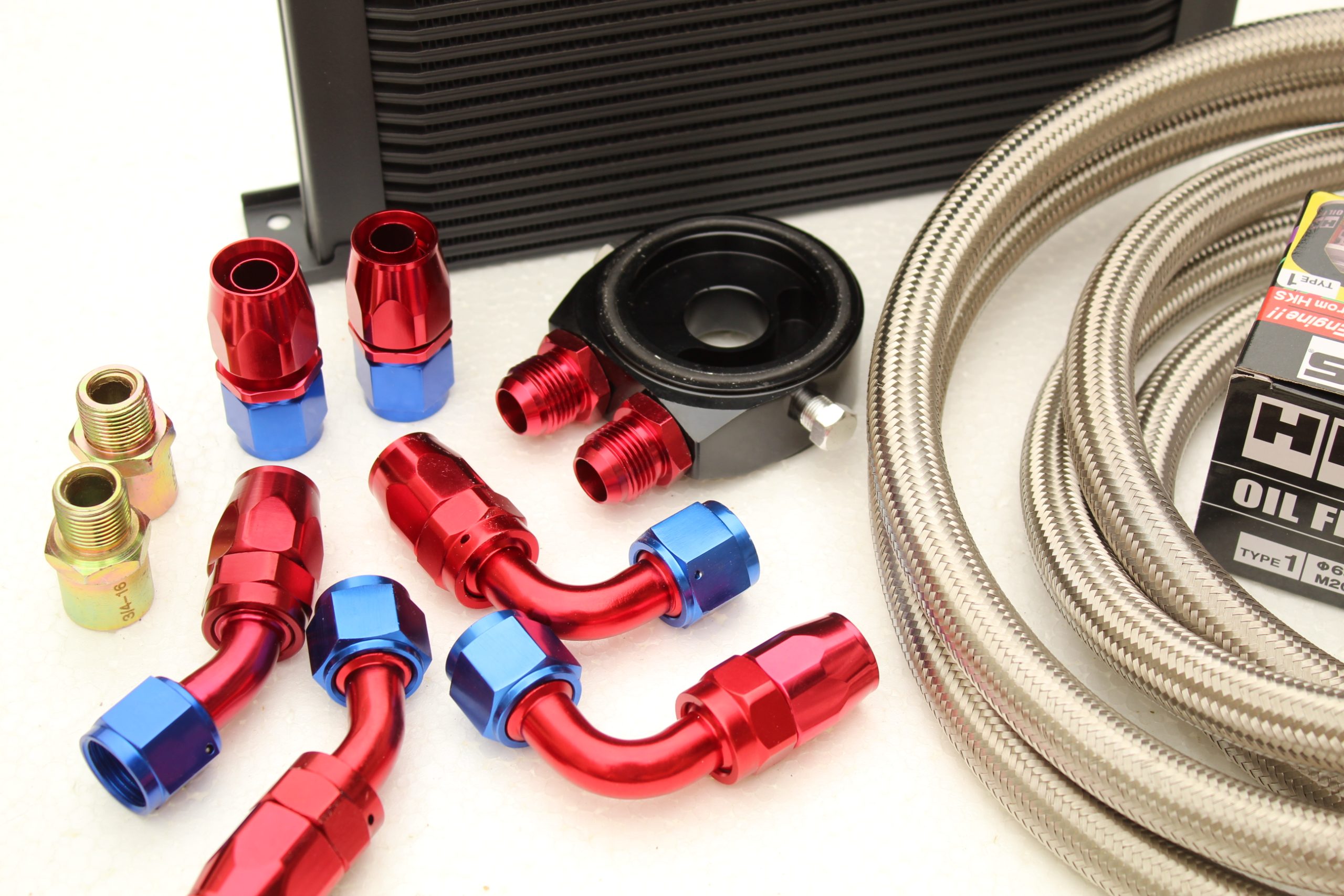 Performance 19 Row Oil Cooler Kit + HKS Filter for Mazda MX5, 1.6 / 1.8, Mk1 / Mk2