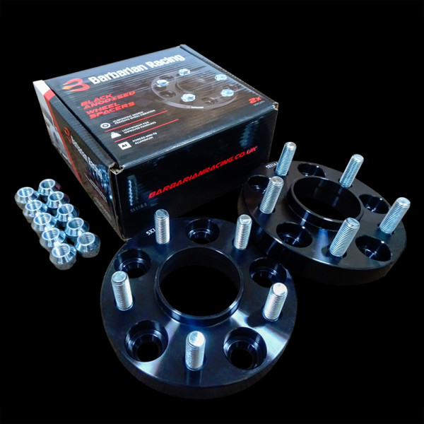Mazda RX8 Hubcentric 20mm Wheel Spacers, Anodized Black
