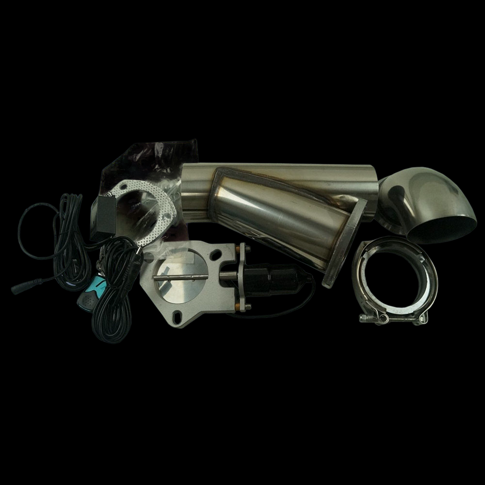 Electric Exhaust Diverter Valve, 2" (51mm) Stainless Steel, Quick & Quiet, Cutout