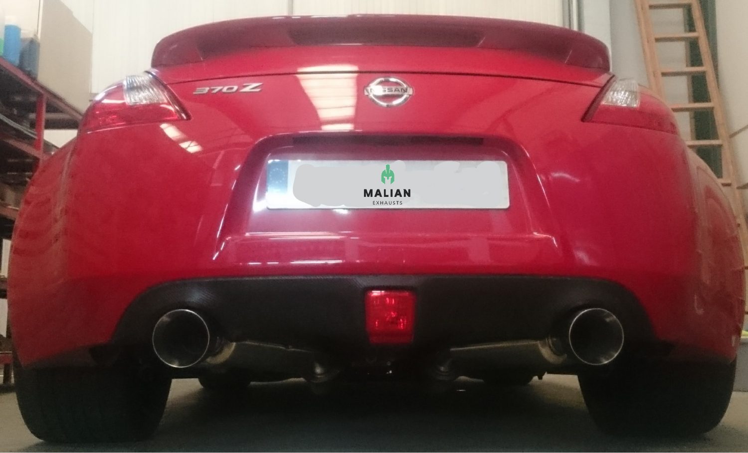Performance Exhaust Backboxes (Short Tails) for Nissan 370Z 3.7 V6, Dual 4.5" Tailpipes