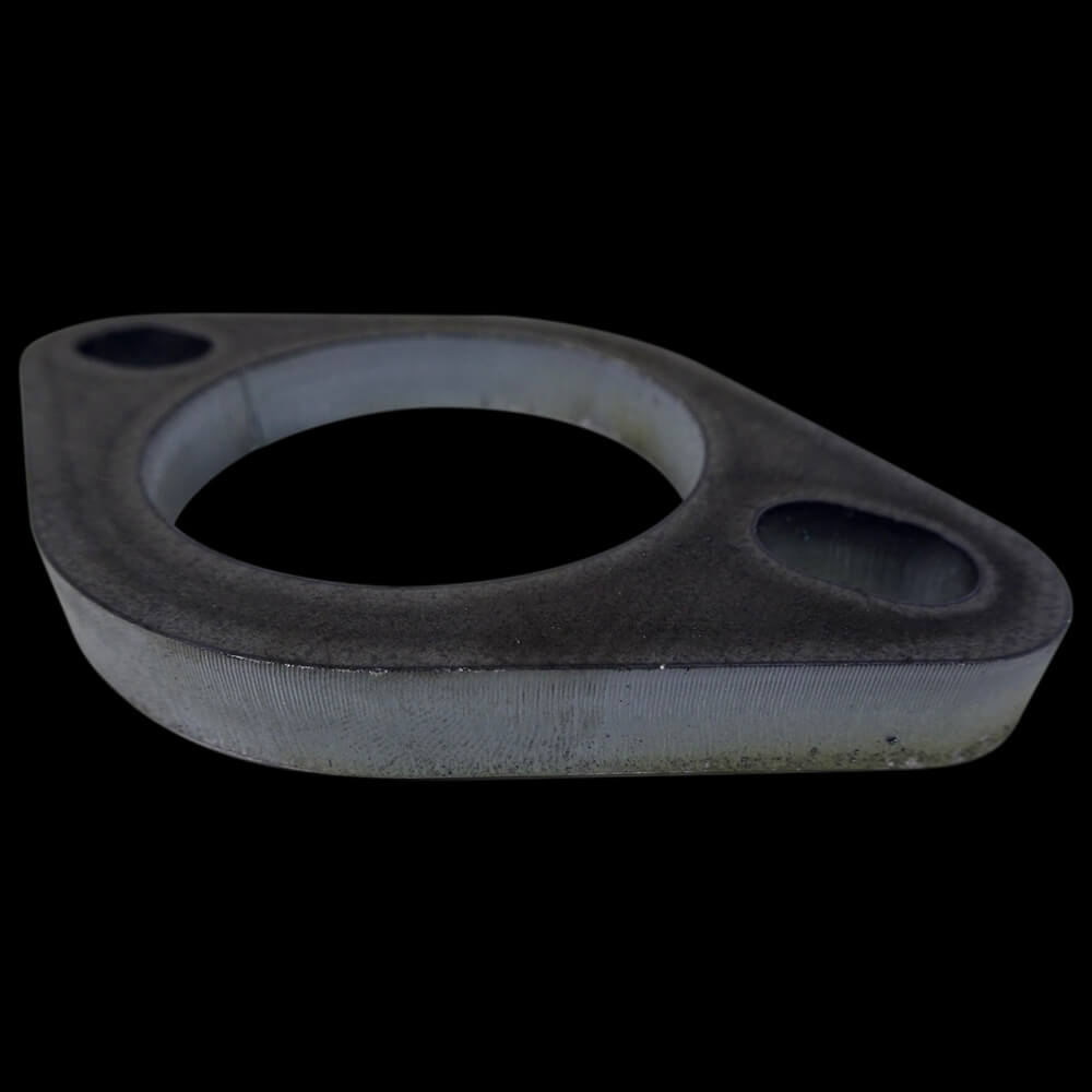 2" Bore Mild Steel Exhaust Flange with 2 x Elongated Holes, 10mm Thick